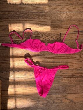 Gonza Hot Pink Women's Bikini Set - Underwire Top & High-Cut Bottom